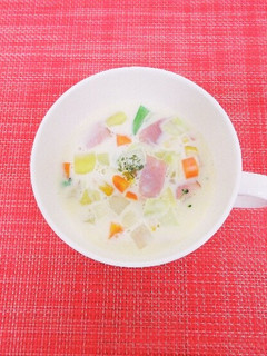 栄養士の卵☆野菜たっぷりクリームスープ-レシピのメイン写真