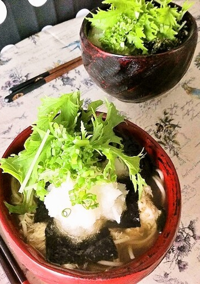 肌寒い朝に体ぽかぽか！朝蕎麦！-レシピのメイン写真