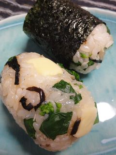 ちりめんじゃこと菜の花で旨味おにぎり♪-レシピのメイン写真
