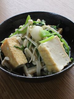 ご飯の供!かぶ菜とエノキタケの塩麹煮-レシピのメイン写真