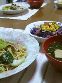 簡単!チンゲン菜和風パスタ✿-レシピのメイン写真