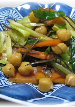ひよこ豆と野菜の炒めもの-レシピのメイン写真