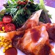 残りカレーで♪トマト・モチ・春巻き☆