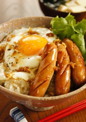 特製生姜醤油のウインナー丼。-レシピのメイン写真