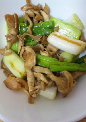 長ネギときのこの炒め物//-レシピのメイン写真