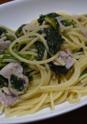 豚肉とほうれん草の塩麹パスタ-レシピのメイン写真