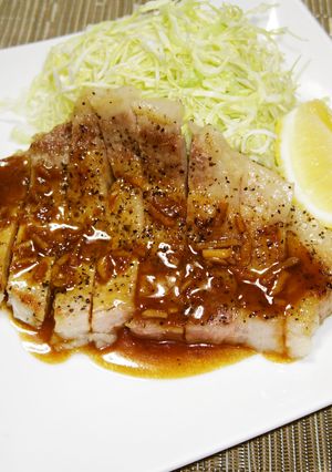 やわらかポークソテーにんにくバター醤油味-レシピのメイン写真