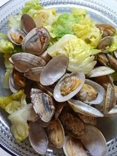 春キャベツとあさりの酒蒸し☆-レシピのメイン写真