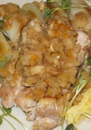 鶏肉ソテー 柚子大根ソース-レシピのメイン写真