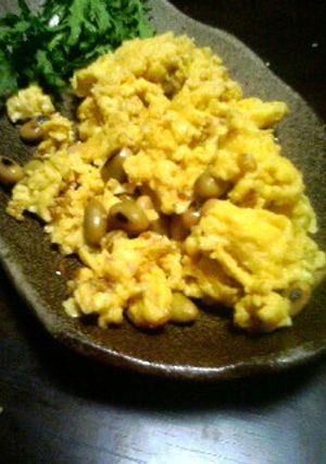 塩麹で♪お豆の玉子焼きスクランブルエッグ-レシピのメイン写真