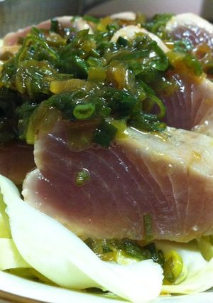 まぐろのたたき　中華風？-レシピのメイン写真
