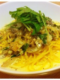 *キノコとツナのクリームパスタ-レシピのメイン写真