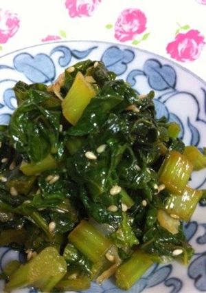 超簡単...丼で..かぶ 葉っぱ 炒め煮-レシピのメイン写真