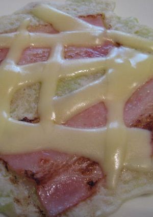 ローソンセレクトで朝のカンタンお好み焼き-レシピのメイン写真