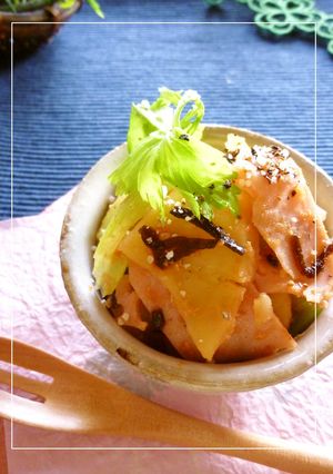 魚ニソ×セロリ×じゃが芋の和風ケチャ和え-レシピのメイン写真