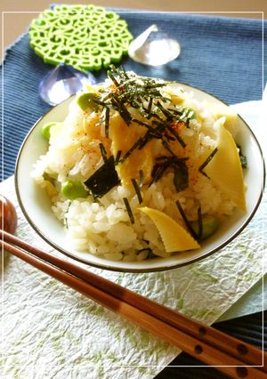 筍わかめご飯 うどんスープの素使用。-レシピのメイン写真