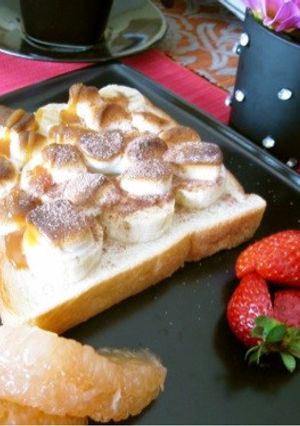 バナナとマシュマロのスイートトースト-レシピのメイン写真