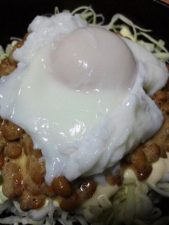 朝ご飯に!簡単納豆キャベ丼-レシピのメイン写真