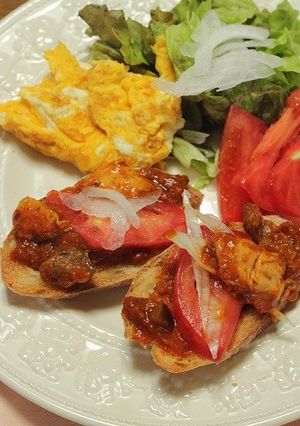 新玉ねぎ＆トマト　ボロネーゼバゲット-レシピのメイン写真