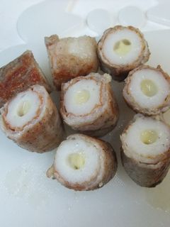 チーズ入りちくわの肉巻き-レシピのメイン写真