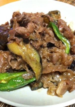 なすとピーマンと牛肉のピリ辛炒め♬-レシピのメイン写真