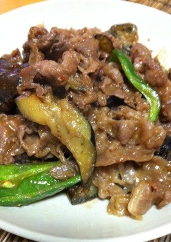 なすとピーマンと牛肉のピリ辛炒め♬-レシピのメイン写真