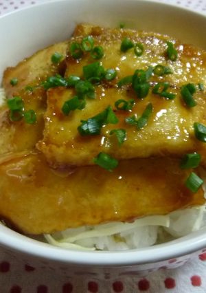 甘辛厚揚げ丼-レシピのメイン写真