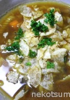 食感も楽しんで！具だくさんスープパスタ-レシピのメイン写真