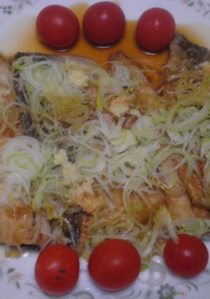 鯵のオイル焼き・ねぎ・ポン酢かけ-レシピのメイン写真
