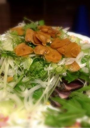 野菜山盛りカツオのたたき-レシピのメイン写真