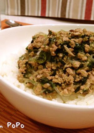 ほうれん草とひき肉の春雨ど～ん♪-レシピのメイン写真