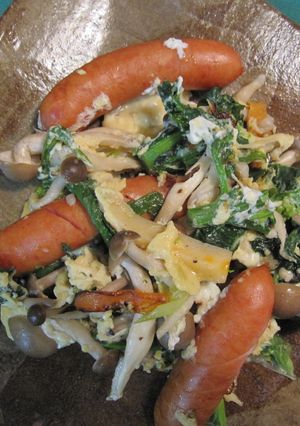 ☆ウインナーと野菜の塩麹入り卵とじ☆-レシピのメイン写真