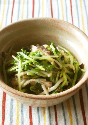 豆苗とキノコのナムル-レシピのメイン写真