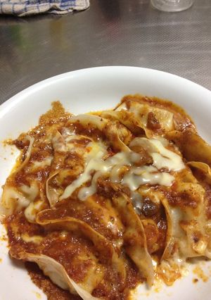 超簡単☆パスタソースでイタリアン風餃子♪-レシピのメイン写真