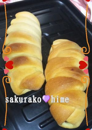 カスタード林檎パンとウィンナーロールパン-レシピのメイン写真