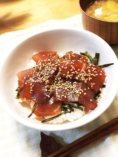 節約♪びんちょうまぐろの絶品漬け丼-レシピのメイン写真