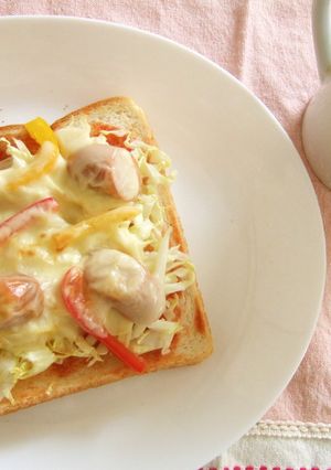 野菜たっぷり♪ウインナートースト-レシピのメイン写真