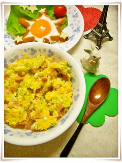 【ウィンナーキャベツのオムライス風】-レシピのメイン写真