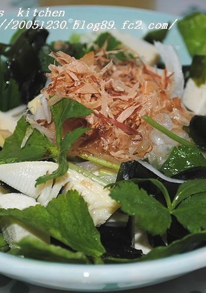 わかめと筍と新玉ねぎのよくばり豆腐サラダ-レシピのメイン写真