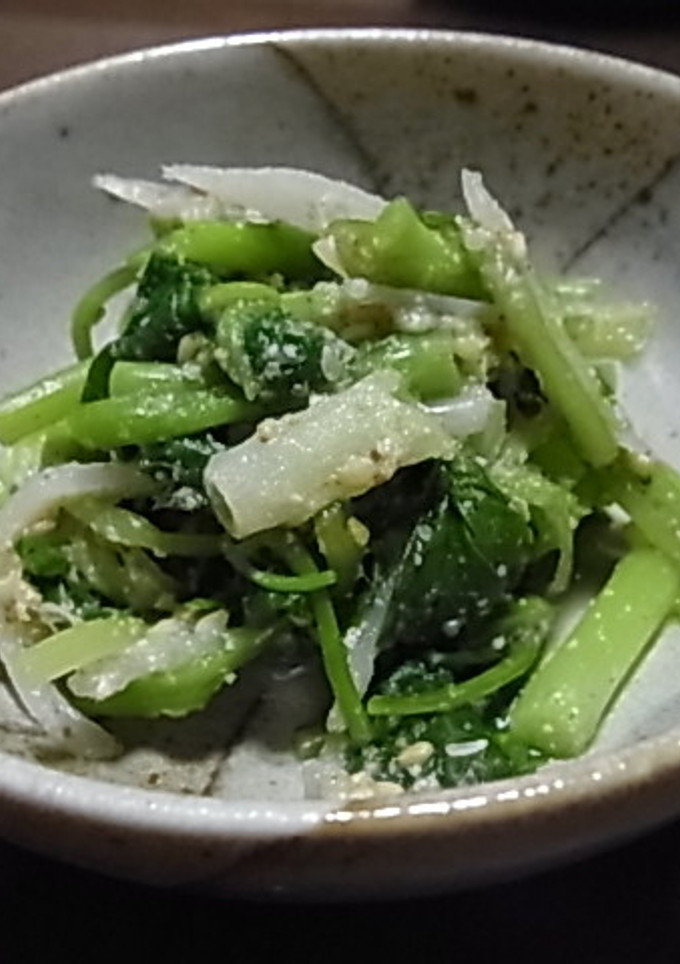　簡単　☆　根三つ葉のごま和え　☆-レシピのメイン写真