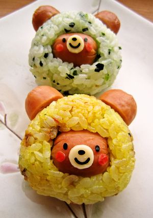 キャラ弁♪クマずきん❤おにぎり-レシピのメイン写真