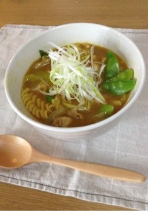 カレーうどん風カレースープパスタ♪-レシピのメイン写真
