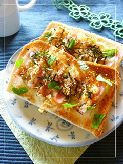 ベーコンと大葉の和風トースト-レシピのメイン写真