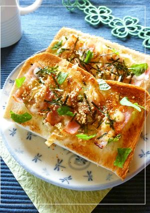 ベーコンと大葉の和風トースト-レシピのメイン写真