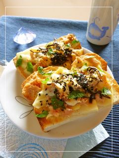 ツナとたけのこの大葉風味和トースト-レシピのメイン写真