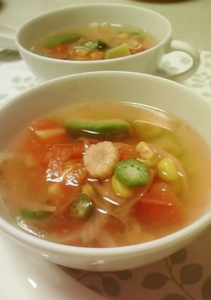 サラダクラブで作る☆彩り野菜スープ-レシピのメイン写真