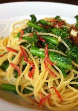 菜の花のパスタ梅カツオ風味-レシピのメイン写真