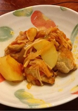 フライパン一つでチキンのトマト煮-レシピのメイン写真
