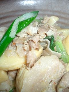 *めんつゆで*たけのこto豚ばら炒煮-レシピのメイン写真