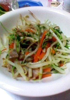 豆苗入りもやし炒め♪-レシピのメイン写真
